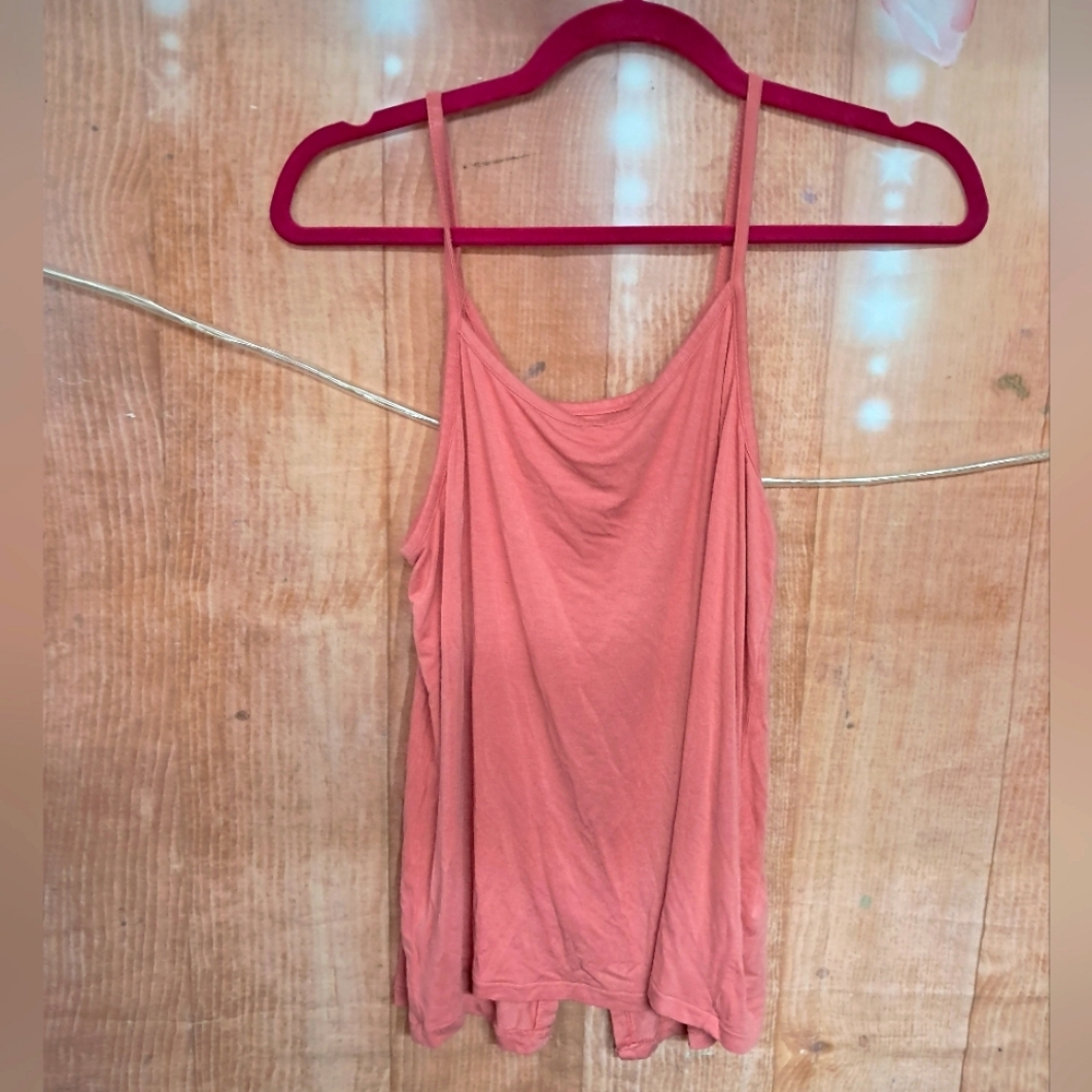 Gottex pink split back spaghetti strap shirt size medium